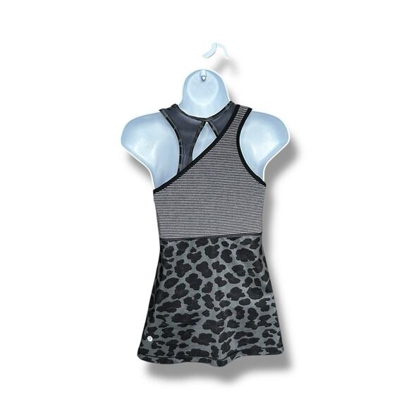 Lululemon Meshed Up Shoulder Tank Sports Bra Combo Slate Gray Activewear ~6 - Picture 2 of 6